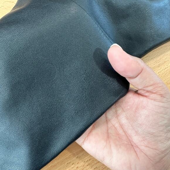 Free People Lana Vegan Leather Leggings Black Side Zipper Zip Ankle 2 - Picture 11 of 11